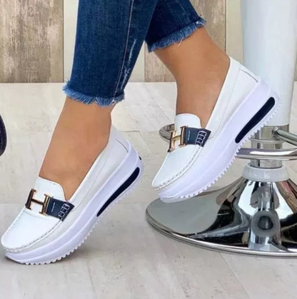 Stylowe ortopedyczne buty damskie na bezbolesne chodzenie – Selina-Biały-35-Trend Polska
