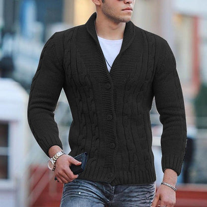 Stylowy sweter męski - Luca-Czarny-2XS-Trend Polska