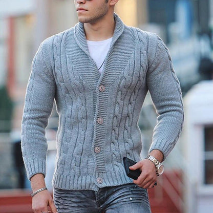 Stylowy sweter męski - Luca-Szary-2XS-Trend Polska