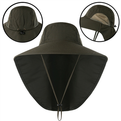 UV-Schutz Sonnenhut Damen mit Netz & Kordelzug – Freja