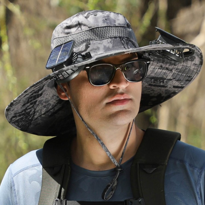 SolarCool™ VentiHut – solcellsdriven hatt med fläkt och UV-skydd
