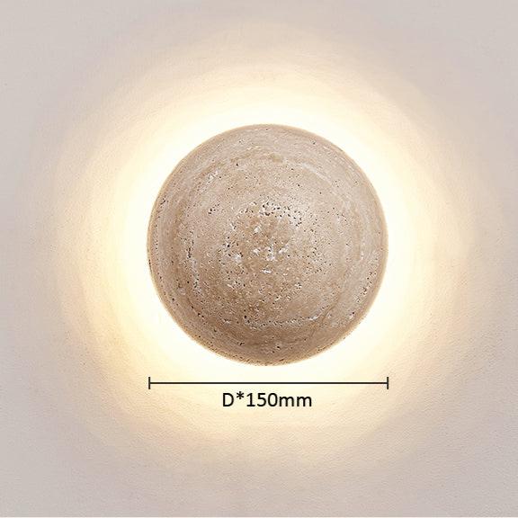 Scandinavian Cream Wall Lamp | Travertine LED Wall Light | Minimalist 10W Ambient Lighting | Bedroom & Hallway Fixture
