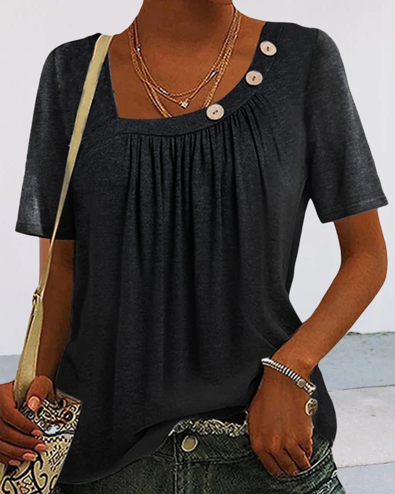 T-shirt Femme Macey – T-shirt Confortable en Coton avec Col Rond & Manches Courtes