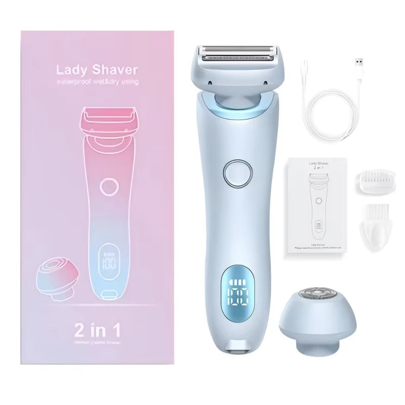 Rayvia Pain-Free Two-In-One Portable Hair Removal Trimmer For Gentle Everyday Grooming