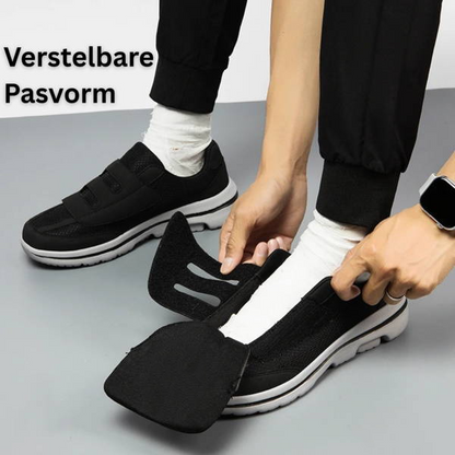Men's Mesh Breathable Walking Shoes Lightweight Hook and Loop Trainers