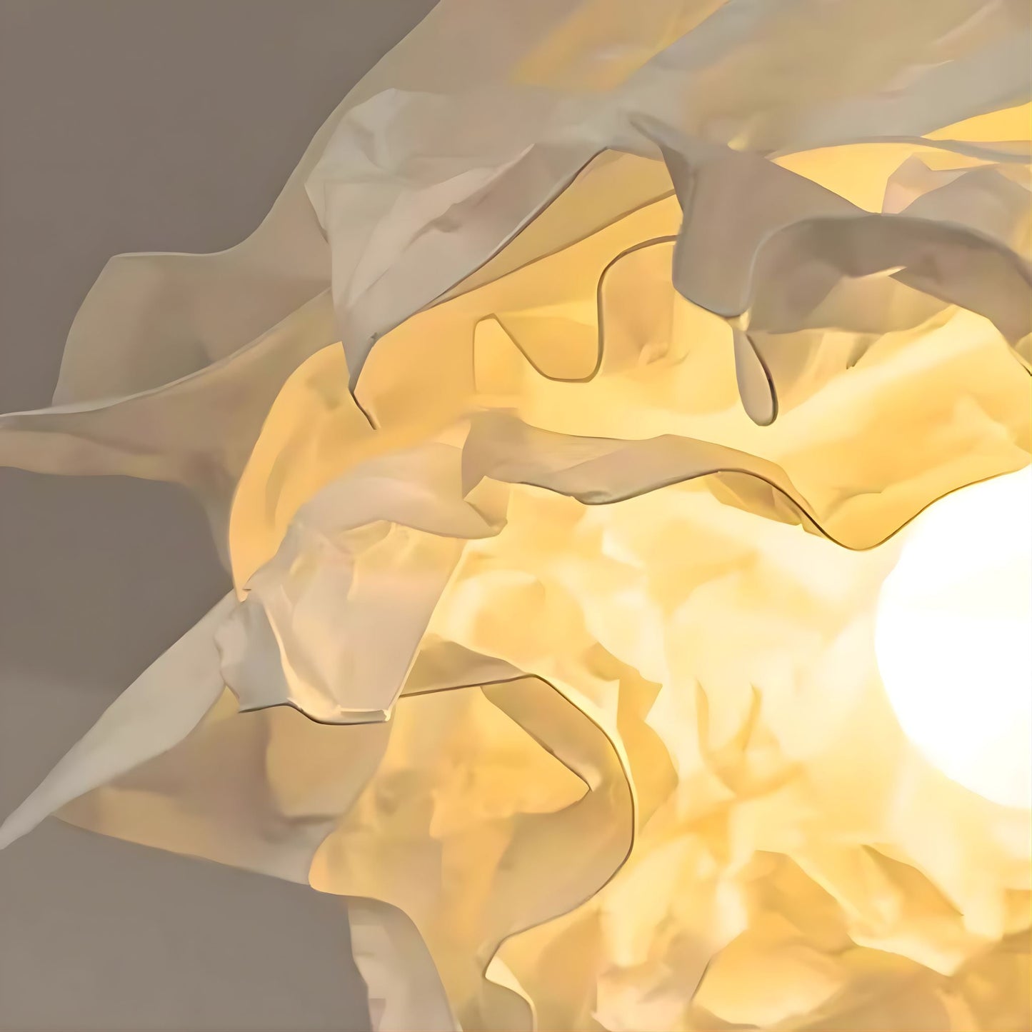 Papier Pendelleuchte rund, Hängeleuchte Papier weiß modern