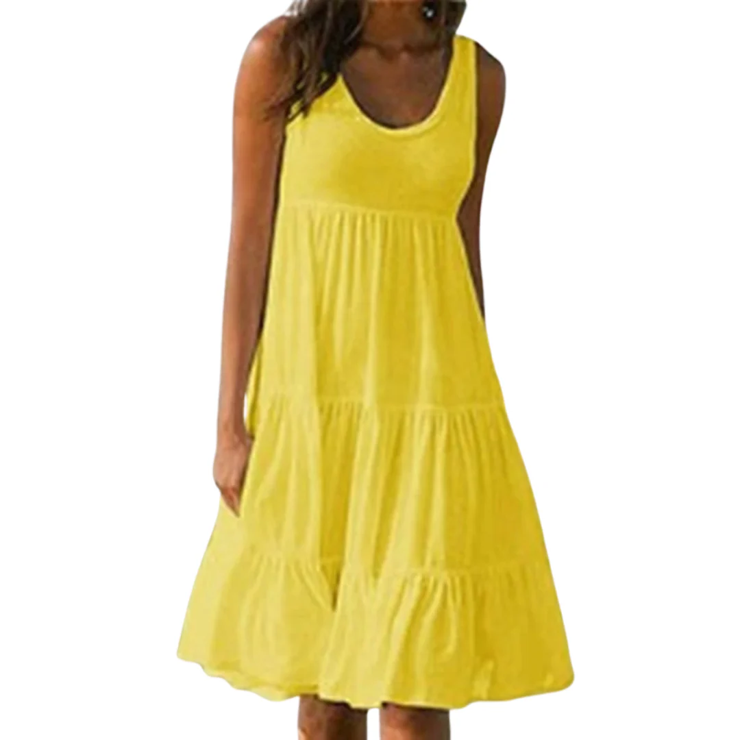 Talia | Damen Fließendes Midikleid Locker Freizeit