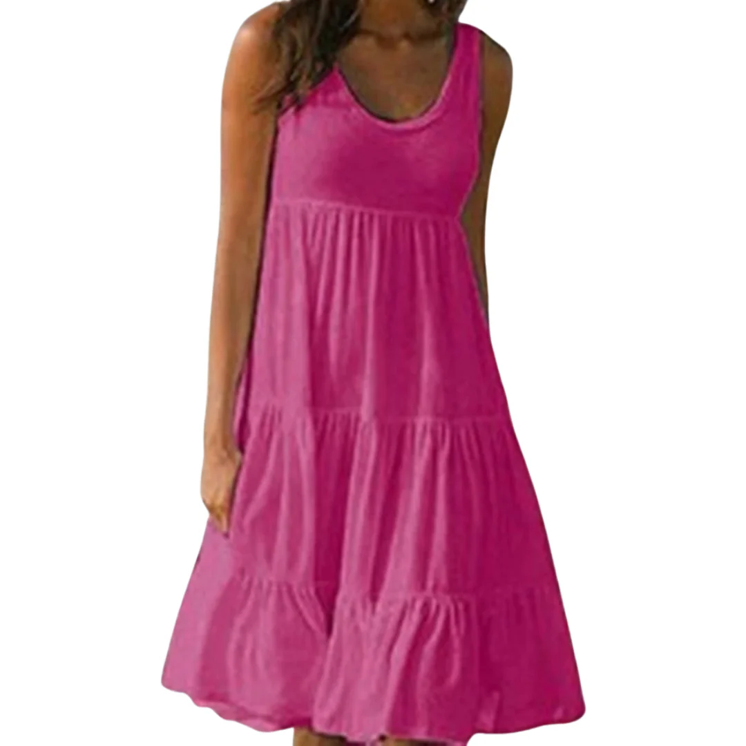 Talia | Damen Fließendes Midikleid Locker Freizeit