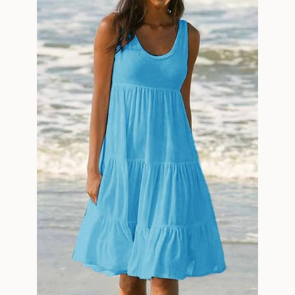 Talia | Damen Fließendes Midikleid Locker Freizeit