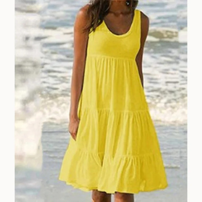 Talia | Damen Fließendes Midikleid Locker Freizeit