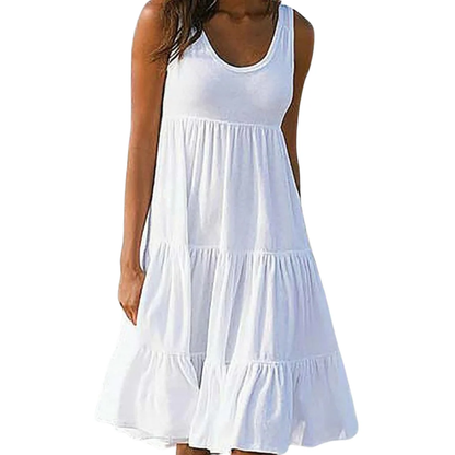 Talia | Damen Fließendes Midikleid Locker Freizeit