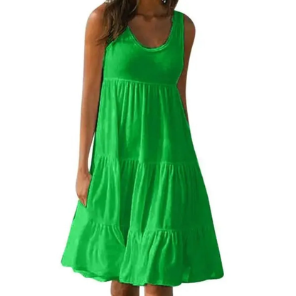 Talia | Damen Fließendes Midikleid Locker Freizeit