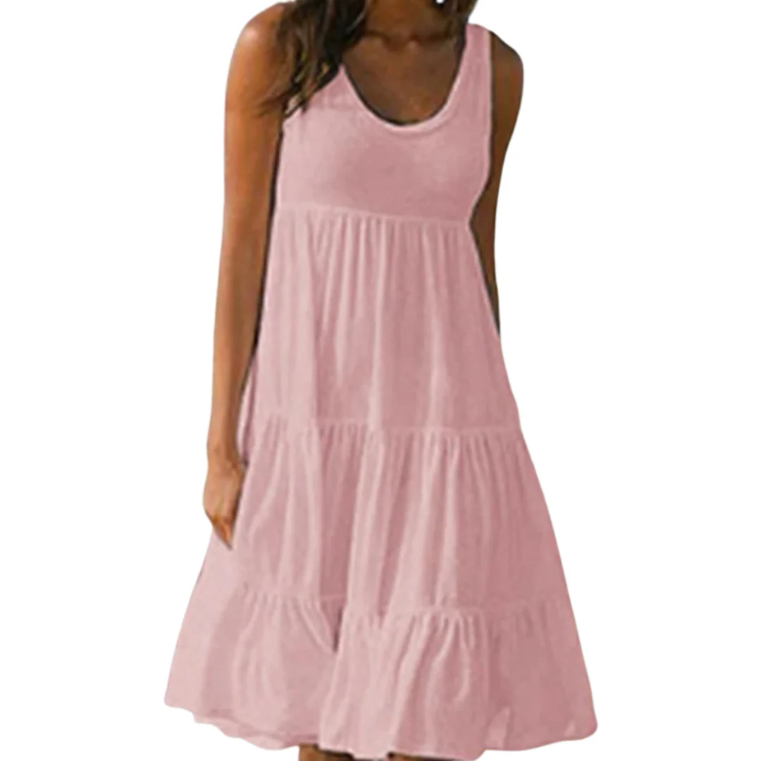 Talia | Damen Fließendes Midikleid Locker Freizeit