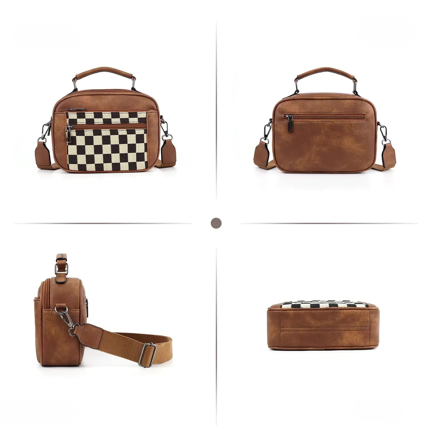 Elsie - Checkerboard Compact Design Shoulder Bag