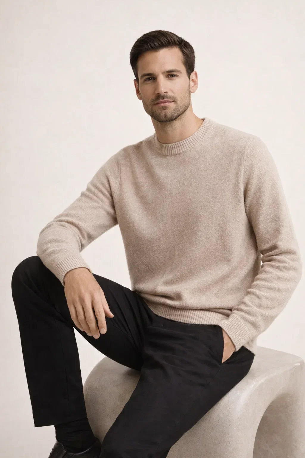 Averin Cashmere Knit Beige
