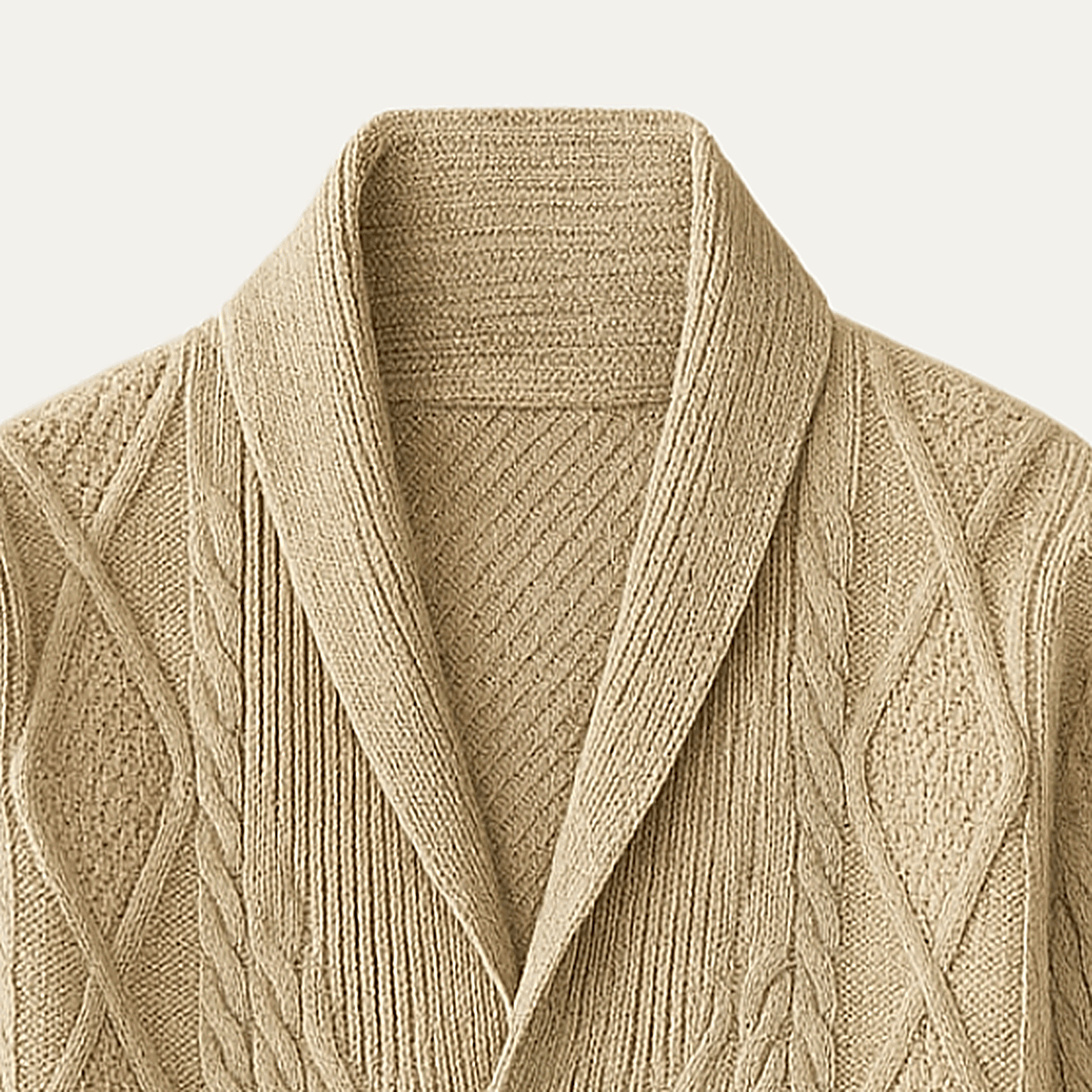 100 % Kaschmir-Strickjacke für Herren – Premium-Strick – Knopfleiste – Lockere Passform