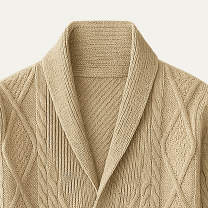 100 % Kaschmir-Strickjacke für Herren – Premium-Strick – Knopfleiste – Lockere Passform