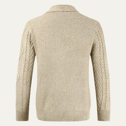 100 % Kaschmir-Strickjacke für Herren – Premium-Strick – Knopfleiste – Lockere Passform