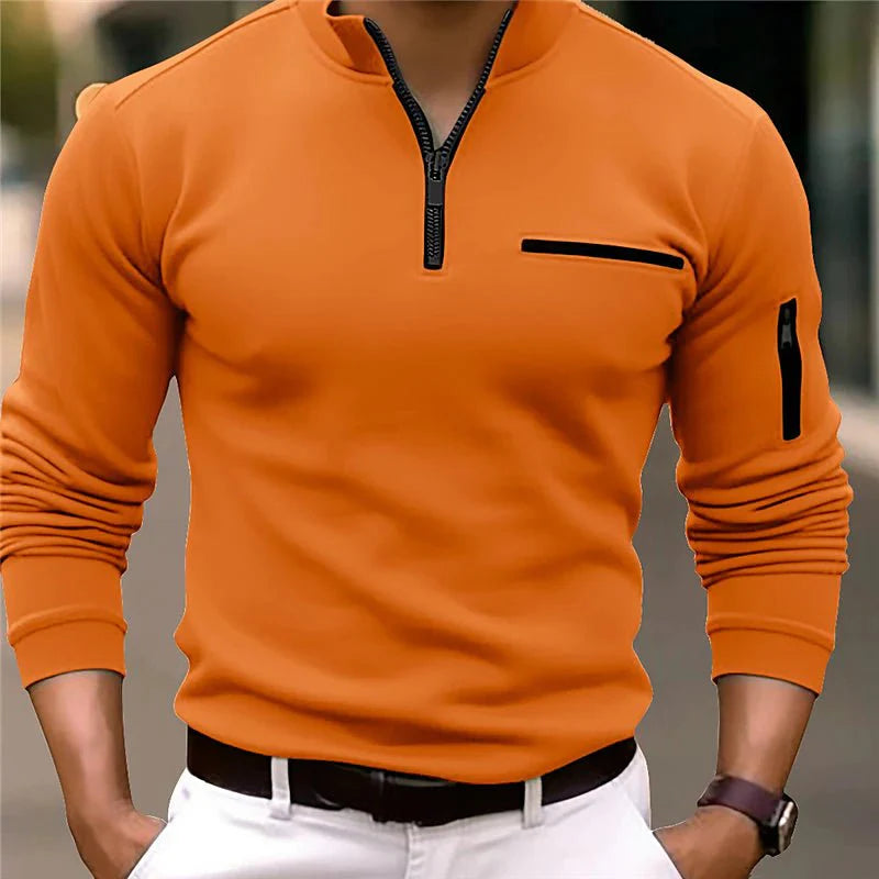 Made Gents |  Luxe Quarter-Zip Polo | 50% Korting!