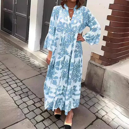 Tilda | Damen Midikleid Langarm Midi Boho