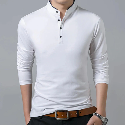 Tobias | Herren Henley Shirt Für Freizeit Schlicht