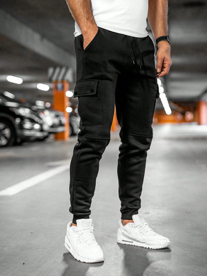 Men's Cotton Blend Cargo Joggers Slim Fit Casual Spring