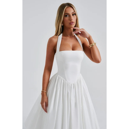 Traudel | Damen Kleid Für Hochzeitsgast In Midi Länge Mit Neckholder