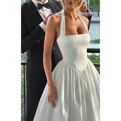 Traudel | Damen Kleid Für Hochzeitsgast In Midi Länge Mit Neckholder