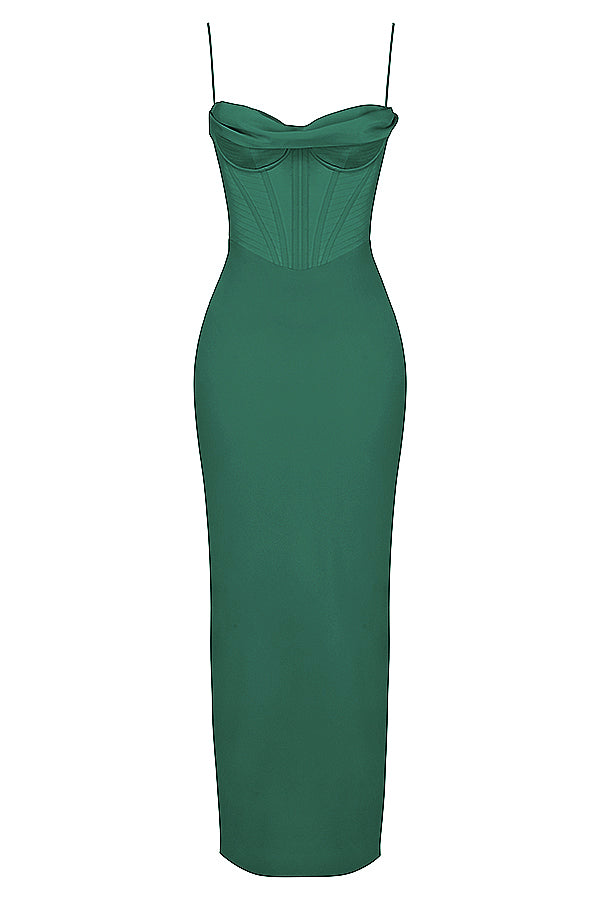 Trendy Korset Maxi Sukienka - Isabella-Czarny-XS-Trend Polska