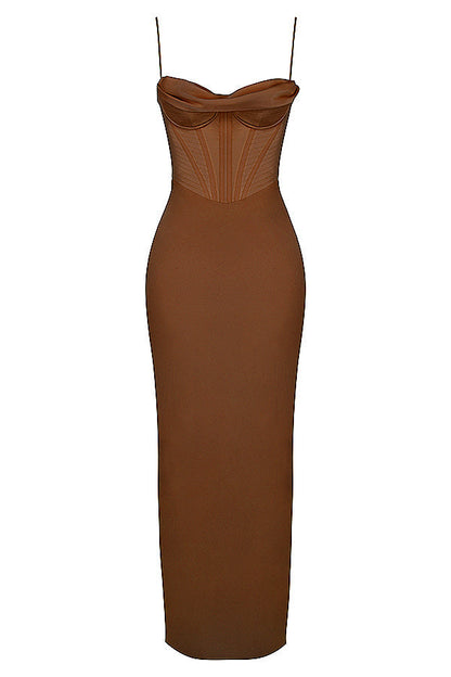 Trendy Korset Maxi Sukienka - Isabella-Czarny-XS-Trend Polska