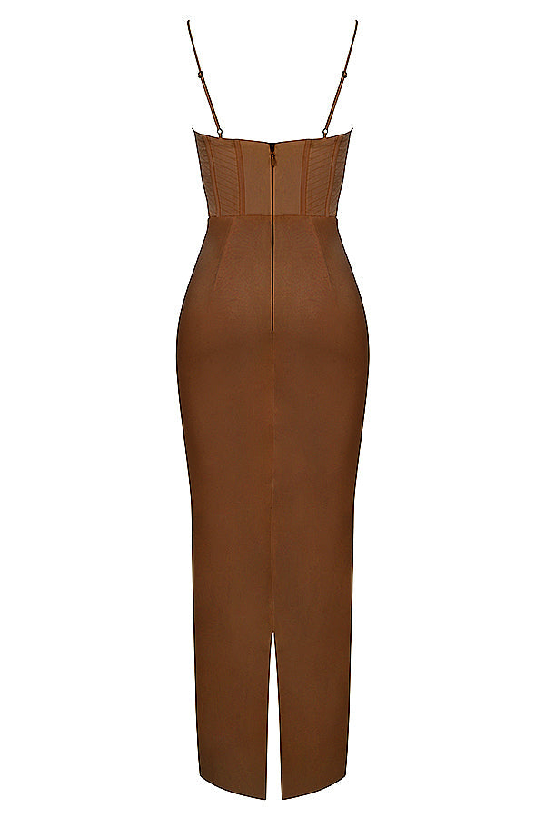 Trendy Korset Maxi Sukienka - Isabella-Czarny-XS-Trend Polska