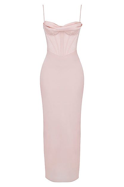 Trendy Korset Maxi Sukienka - Isabella-Czarny-XS-Trend Polska