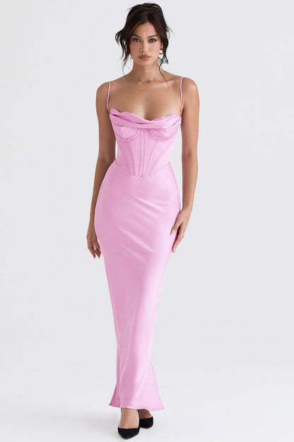Trendy Korset Maxi Sukienka - Isabella-Czarny-XS-Trend Polska