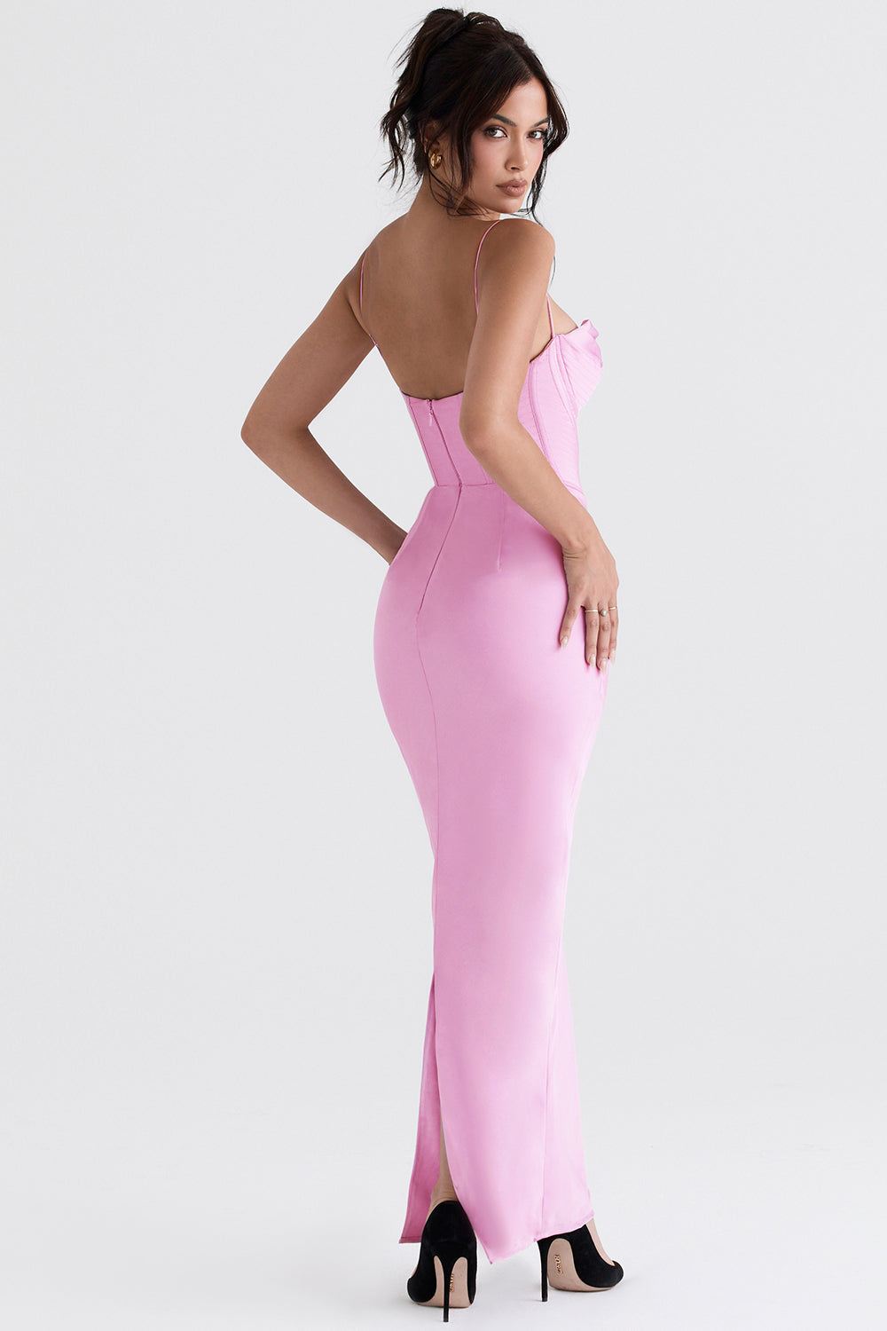Trendy Korset Maxi Sukienka - Isabella-Czarny-XS-Trend Polska