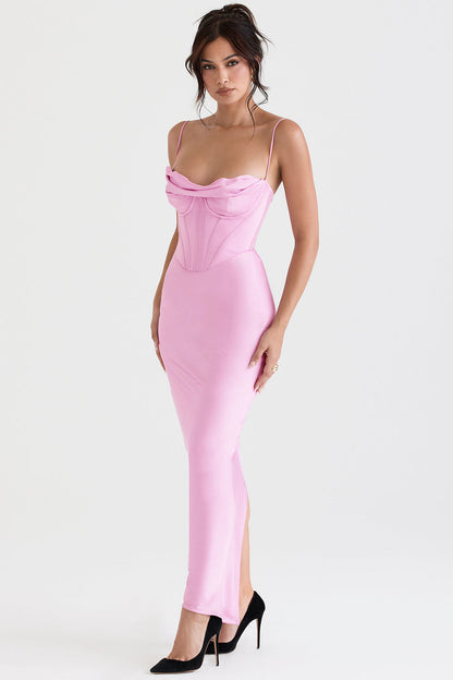 Trendy Korset Maxi Sukienka - Isabella-Czarny-XS-Trend Polska