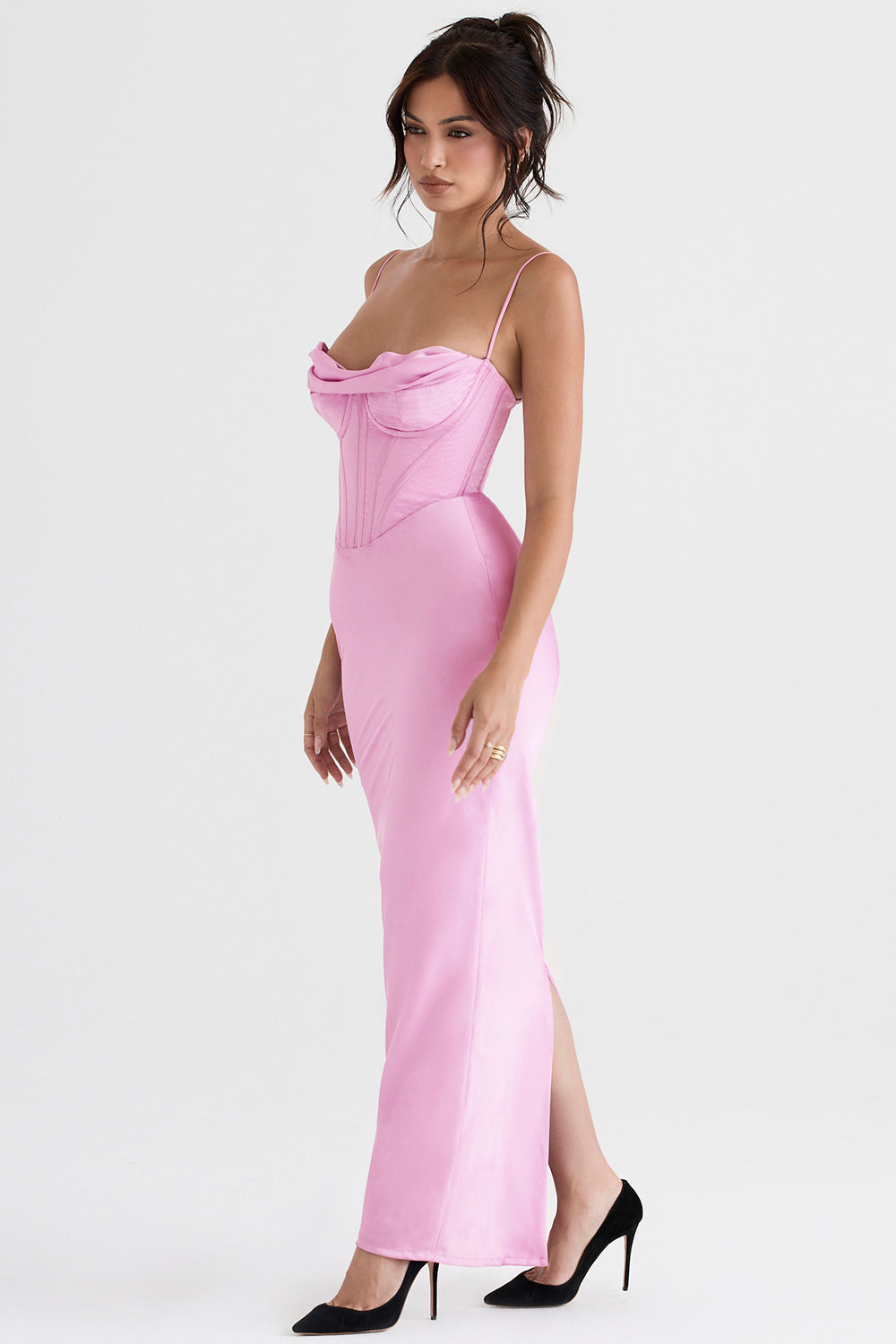 Trendy Korset Maxi Sukienka - Isabella-Czarny-XS-Trend Polska