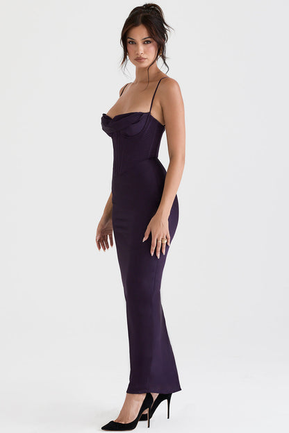 Trendy Korset Maxi Sukienka - Isabella-Czarny-XS-Trend Polska
