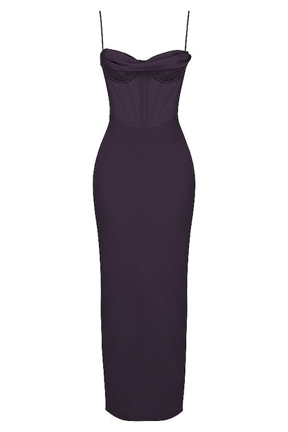 Trendy Korset Maxi Sukienka - Isabella-Czarny-XS-Trend Polska