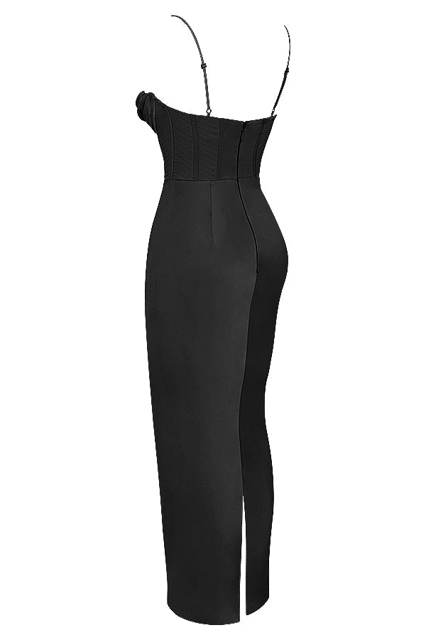 Trendy Korset Maxi Sukienka - Isabella-Czarny-XS-Trend Polska