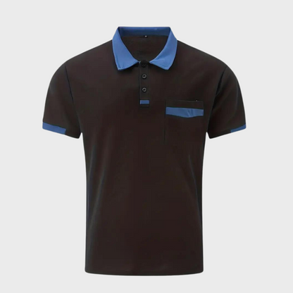 Trendy Polo Shirt for Men - Leo-Marine blue-S-Nora Luxe
