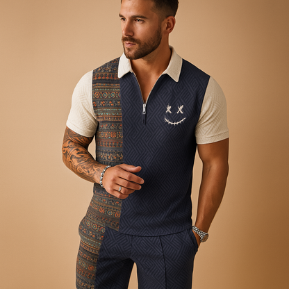 Ensemble Décontracté Homme | Polo Vintage et Short Léger pour Été Stylé 3
