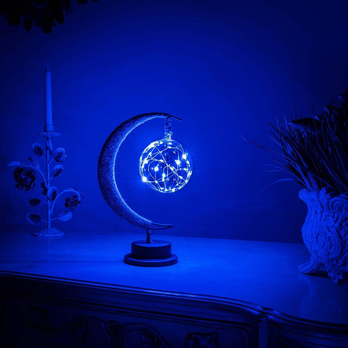 Vnitřní dekorativní stolní lampa | LED Měsíční koule
