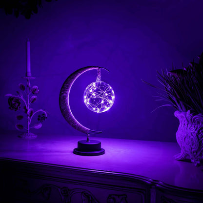 Vnitřní dekorativní stolní lampa | LED Měsíční koule