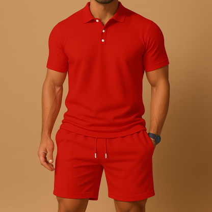 Two-Piece Polo Lightweight Summer Set For Men | Julian