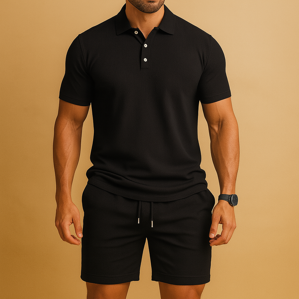 Two-Piece Polo Lightweight Summer Set For Men | Julian
