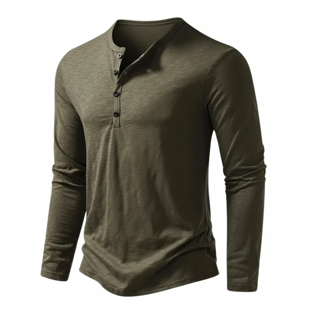Udo | Herren Henley Shirt Mit Kragen Elegant