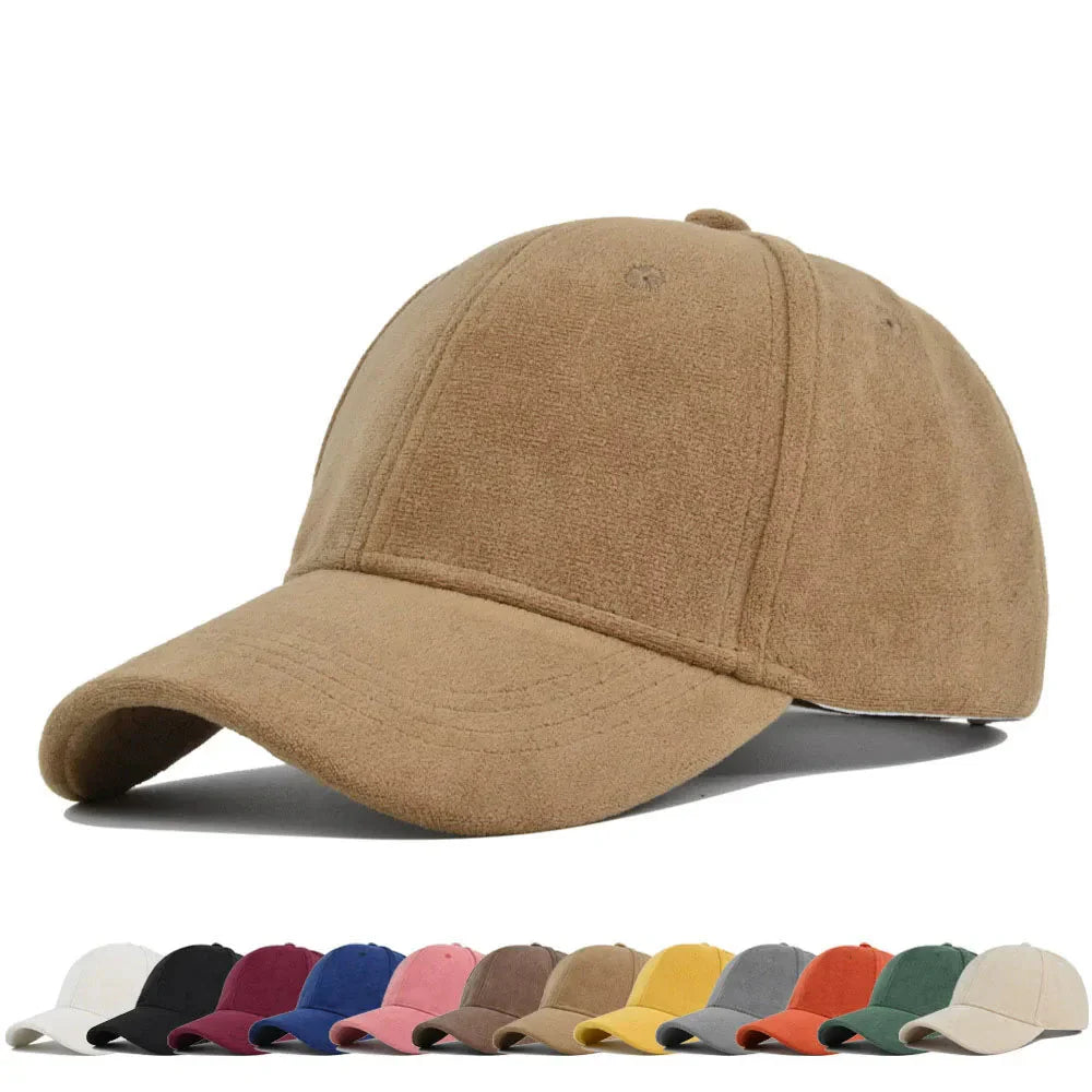 Caelis - Faux Suede Adjustable Baseball Cap