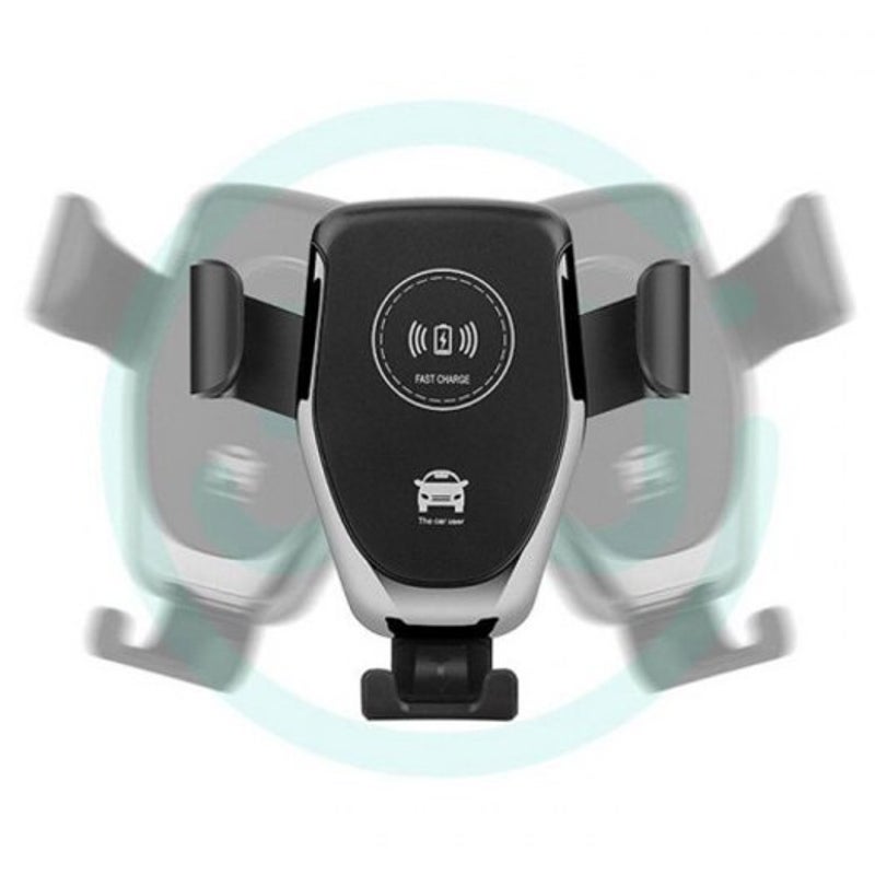 Universal Wireless Qi Fast Charging Air Vent Phone Holder Black