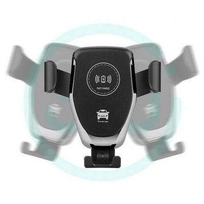 Universal Wireless Qi Fast Charging Air Vent Phone Holder Black