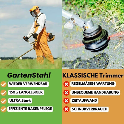 Unkrautbürste für Rasentrimmer | Unkraut vernichten | GartenStahl